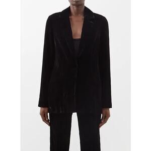 STAUD‎ Madden Tailored Velvet Suit Blazer Black Size Small